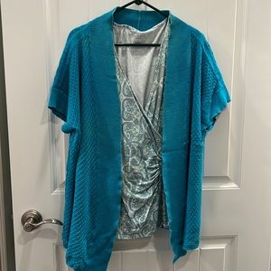Talbots 2X Shell and Open Cardigan